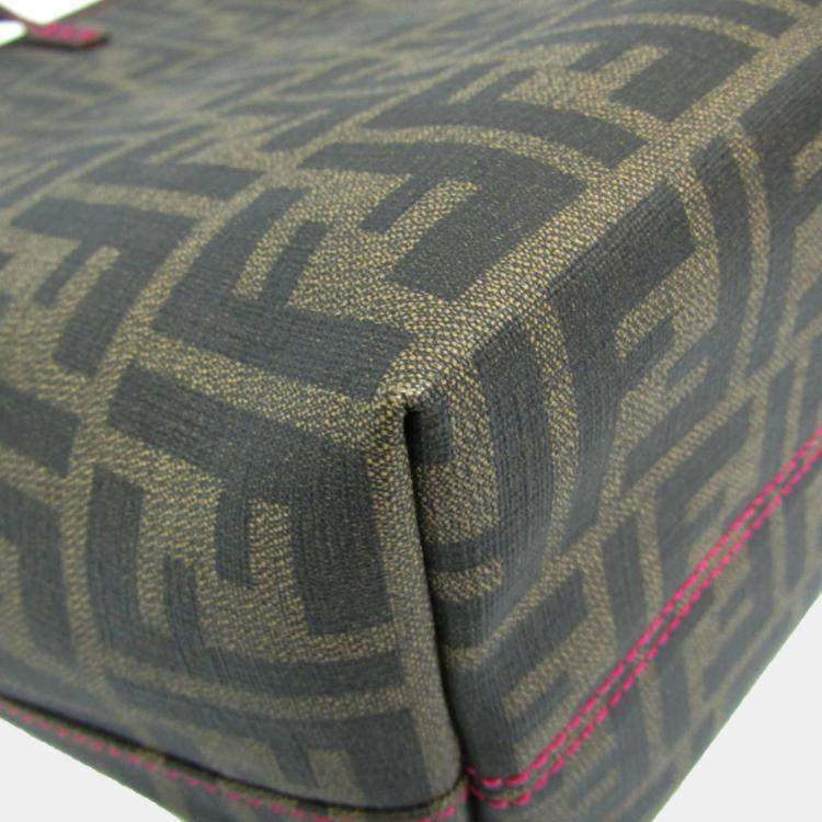 Pre Owned Fendi Brown PVC Zucca Tote Bag