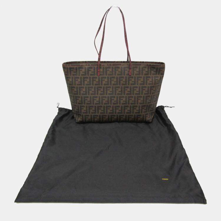 Pre Owned Fendi Brown PVC Zucca Tote Bag