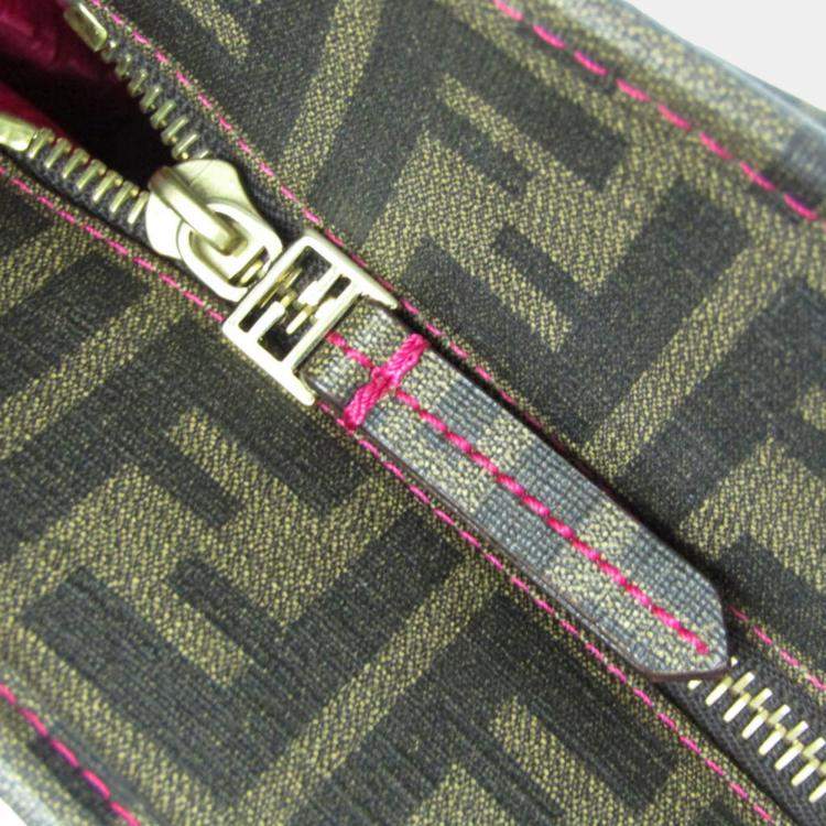 Pre Owned Fendi Brown PVC Zucca Tote Bag