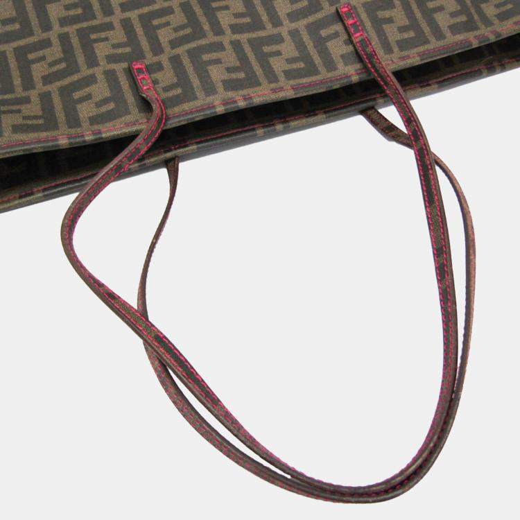 Pre Owned Fendi Brown PVC Zucca Tote Bag
