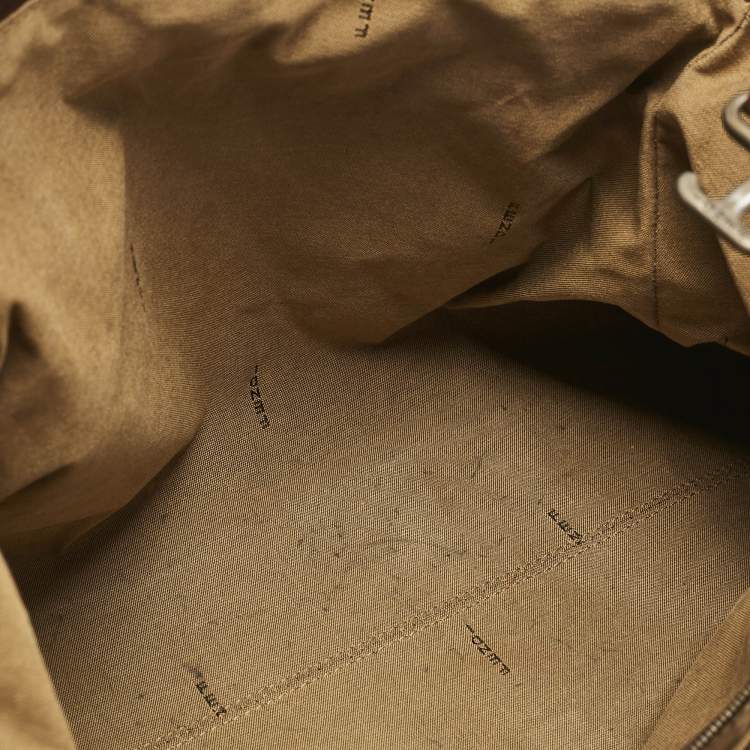 Pre Owned Fendi Tobacco Zucca Canvas Medium Chef De Jour Bag