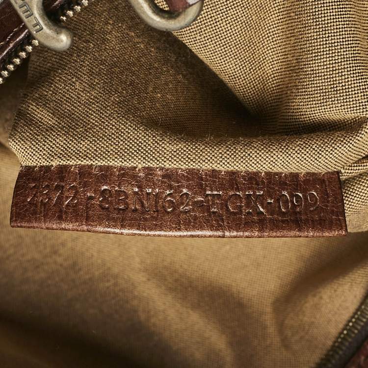 Pre Owned Fendi Tobacco Zucca Canvas Medium Chef De Jour Bag