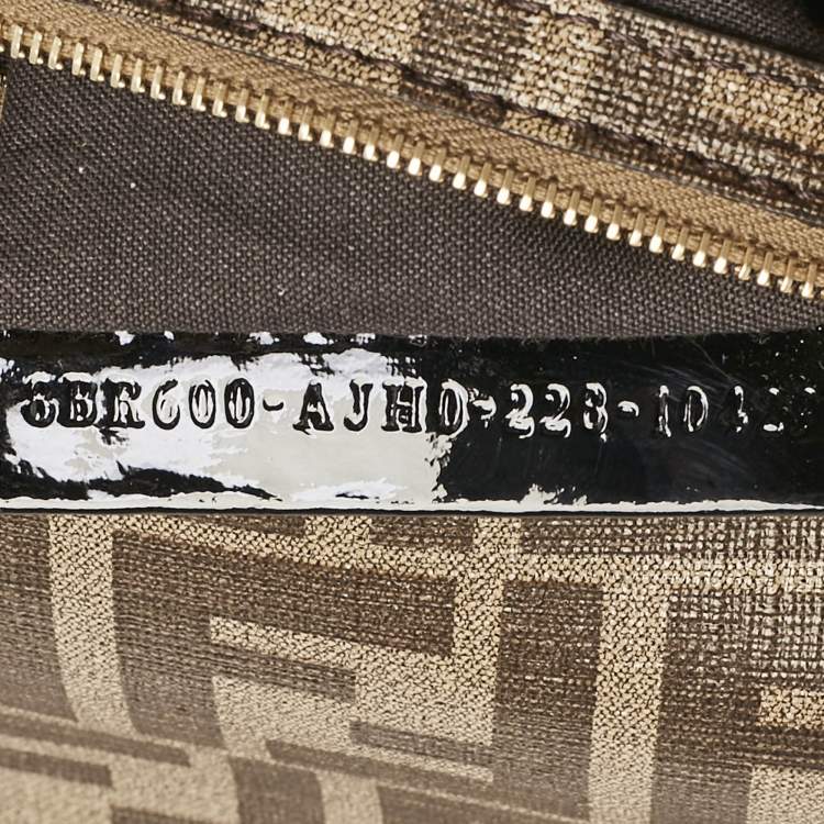 Pre Owned Fendi Multicolor Zucca Coated Canvas and Leather Inlay Baguette Bag