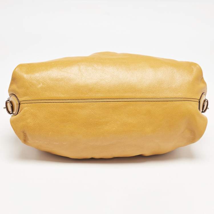 Pre Owned Fendi Tan Leather Doctor B Hobo