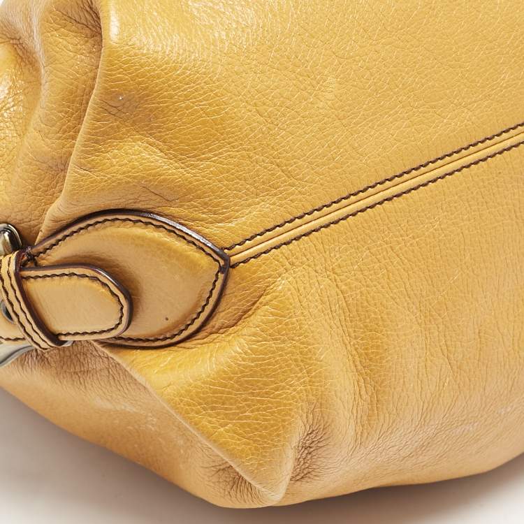 Pre Owned Fendi Tan Leather Doctor B Hobo