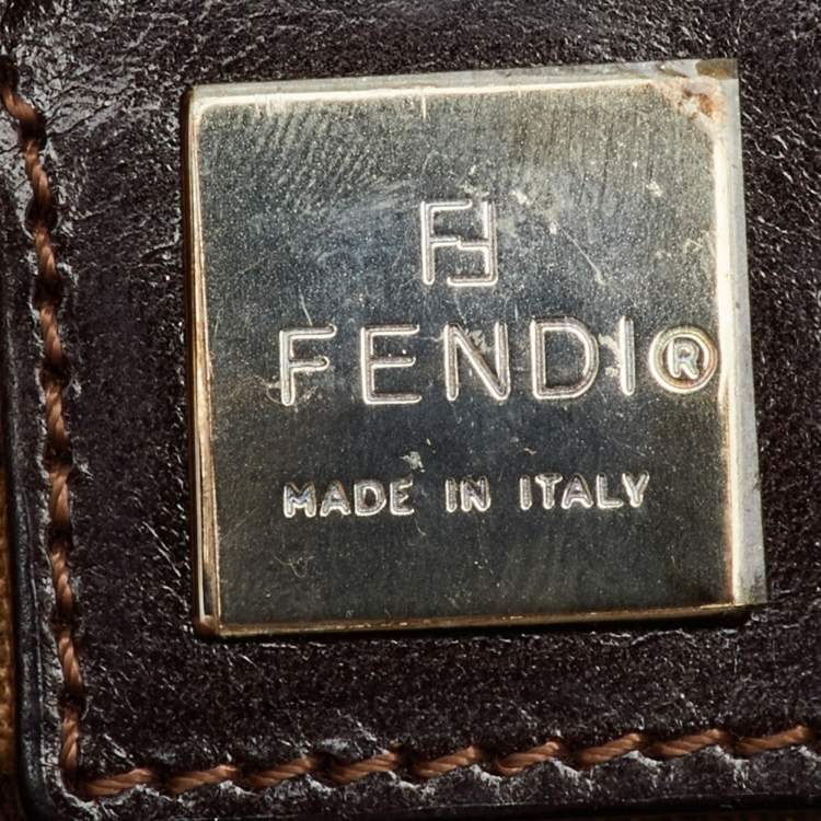 Pre Owned Fendi Multicolor Beads and Leather Baguette Bag