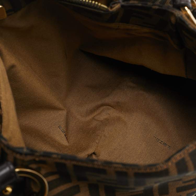 Pre Owned Fendi Tobacco Zucca Canvas Chef Tote