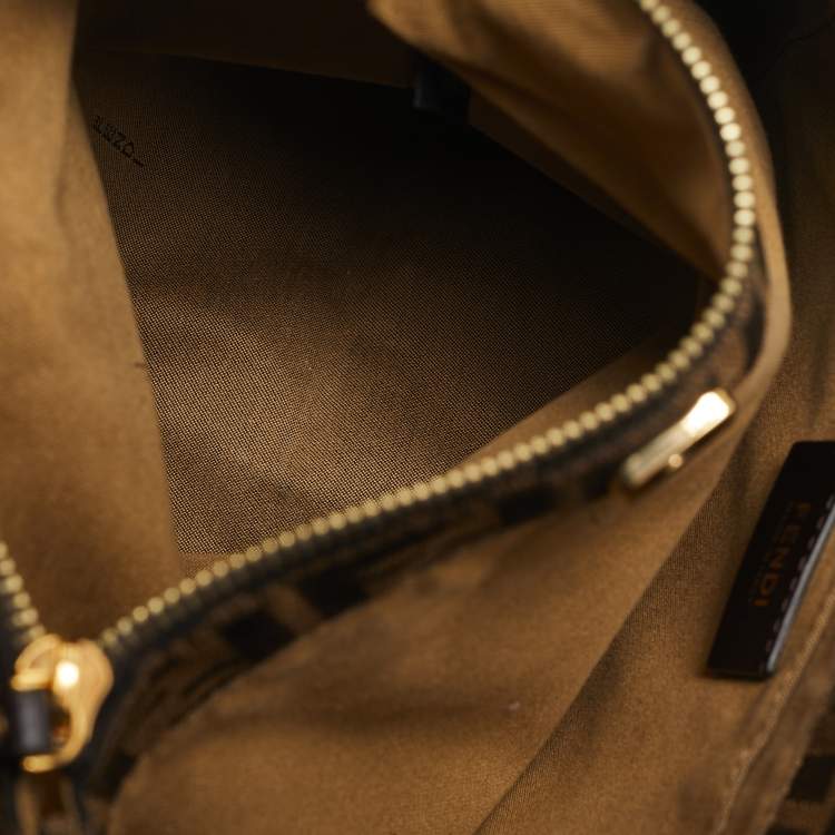 Pre Owned Fendi Tobacco Zucca Canvas Chef Tote