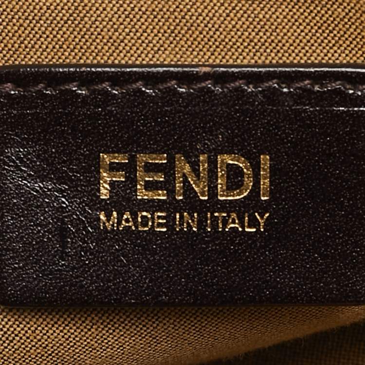 Pre Owned Fendi Tobacco Zucca Canvas Chef Tote