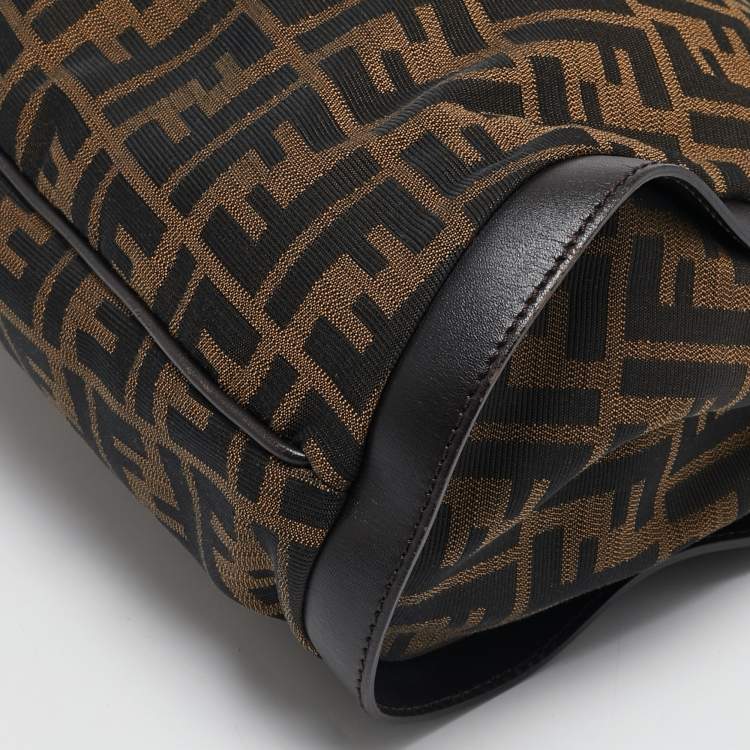 Pre Owned Fendi Tobacco Zucca Canvas Chef Tote