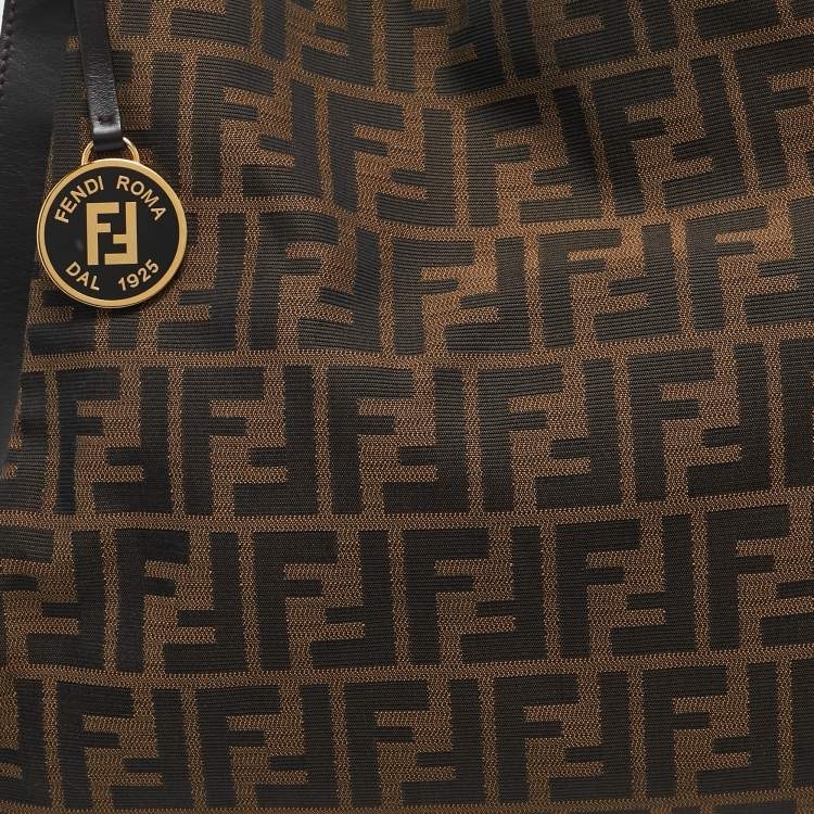 Pre Owned Fendi Tobacco Zucca Canvas Chef Tote