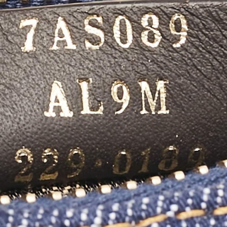 Pre Owned Fendi Blue Denim Nano Fendigraphy Hobo