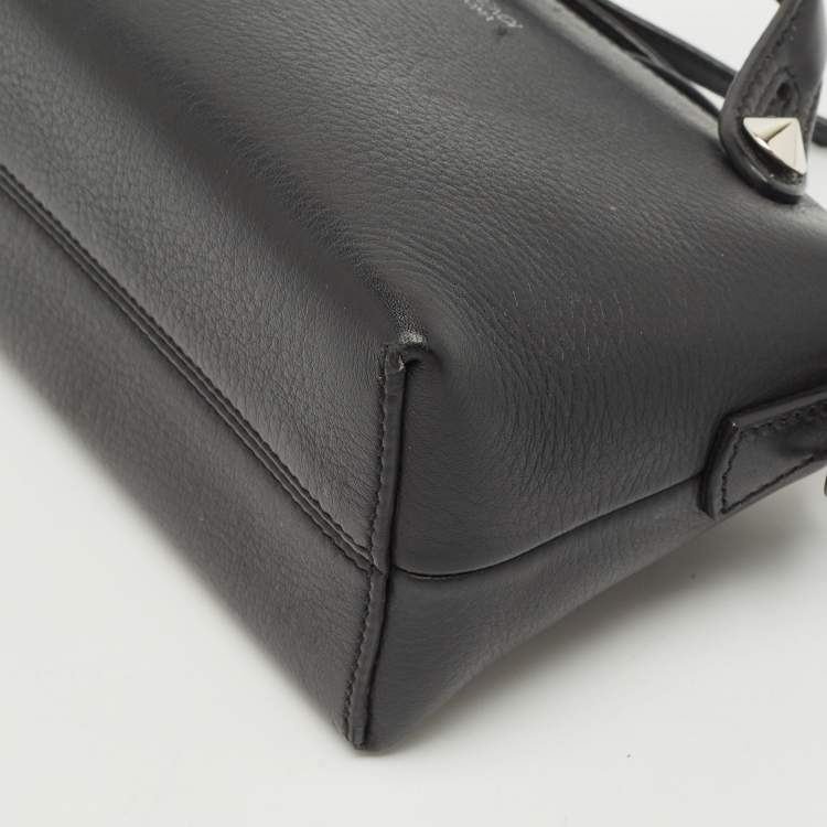 Pre Owned Fendi Black Leather Mini By The Way Shoulder Bag