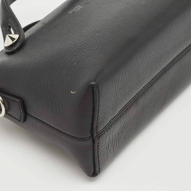 Pre Owned Fendi Black Leather Mini By The Way Shoulder Bag