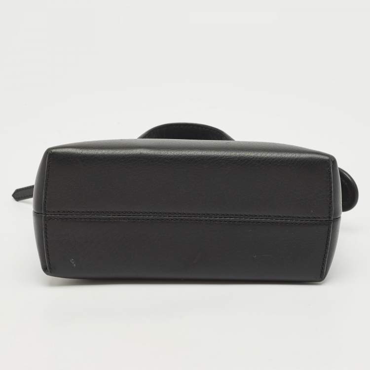 Pre Owned Fendi Black Leather Mini By The Way Shoulder Bag