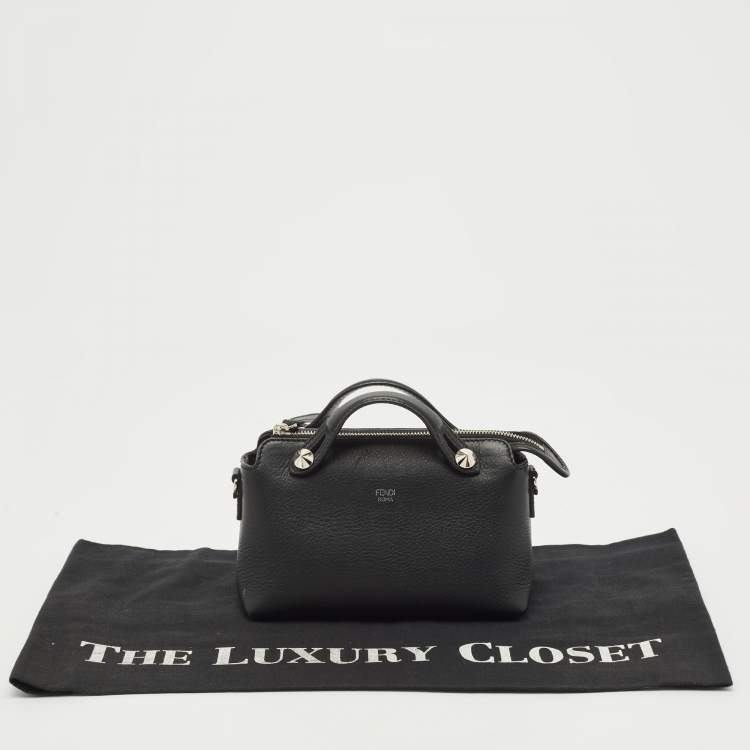 Pre Owned Fendi Black Leather Mini By The Way Shoulder Bag