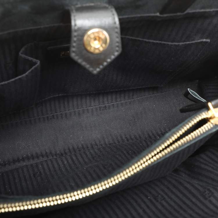 Pre Owned Fendi Tricolor Leather Medium 2Jours Tote