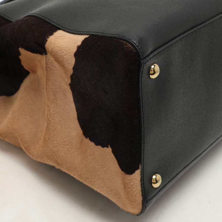 Pre Owned Fendi Tricolor Leather Medium 2Jours Tote