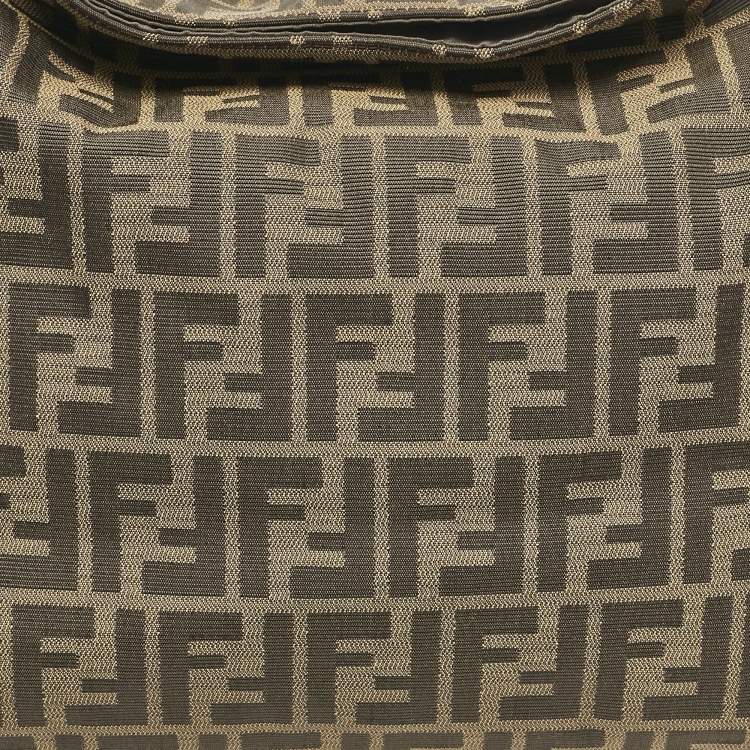 Pre Owned Fendi Tobacco Canvas and Leather Small Hobo