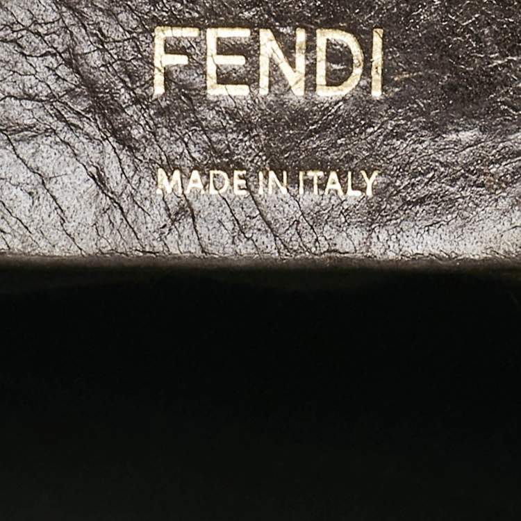 Pre Owned Fendi Tobacco Canvas and Leather Small Hobo