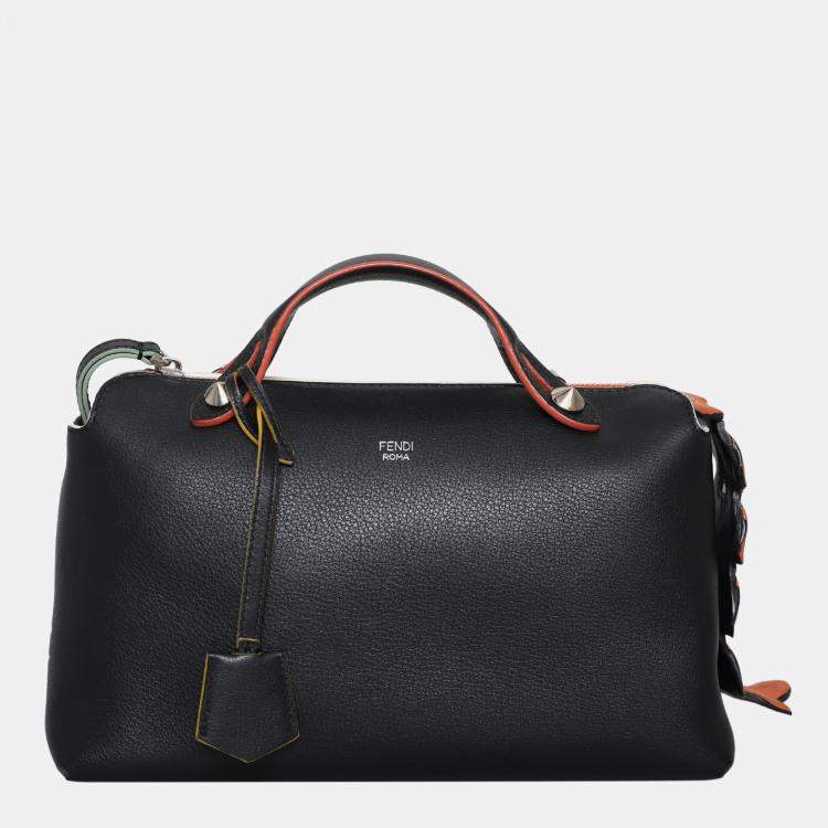 Pre Owned Fendi Black Leather By The Way Bag Medium Bag