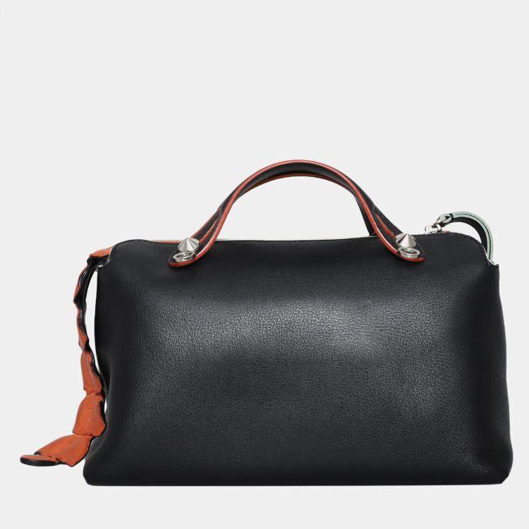 Pre Owned Fendi Black Leather By The Way Bag Medium Bag