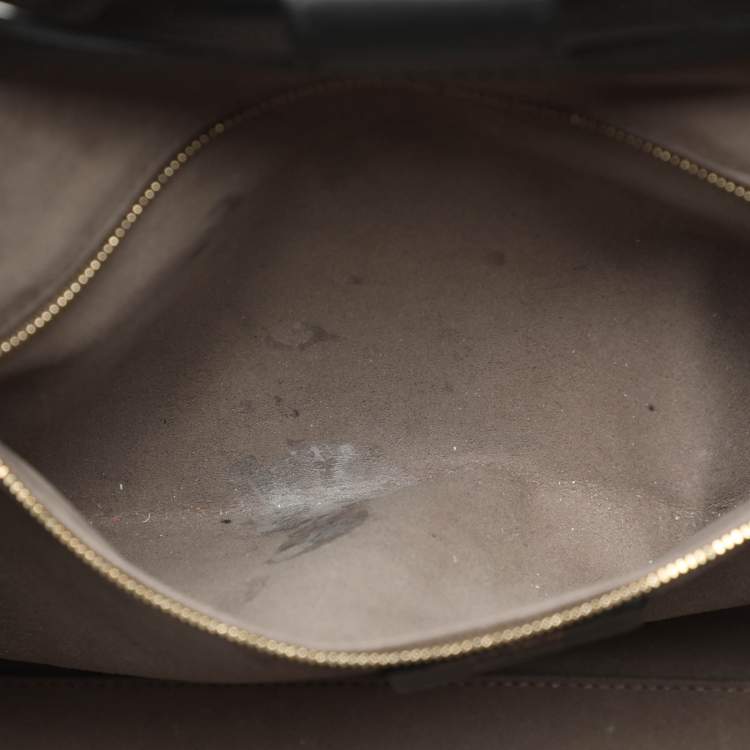 Pre Owned Fendi Tobacco/Black Zucca Coated Canvas and Leather Medium Runaway Shopper Tote