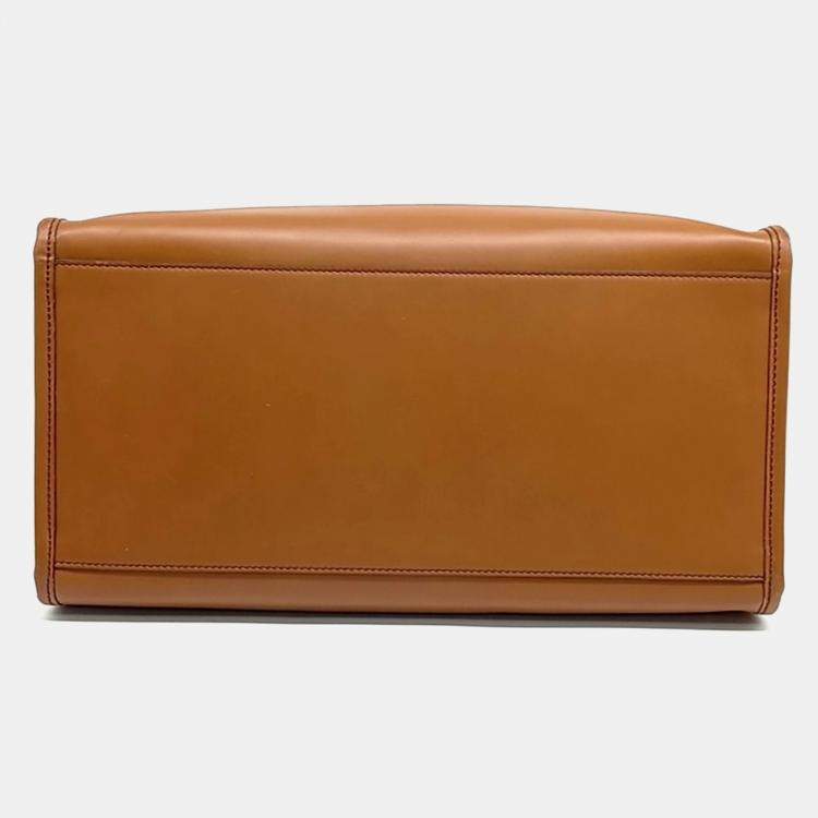 Pre Owned Fendi Brown Leather Fendi Sunshine Large bag