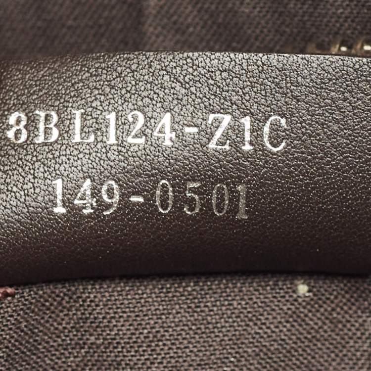 Pre Owned Fendi Brown/Green Leather Small By The Way Bag
