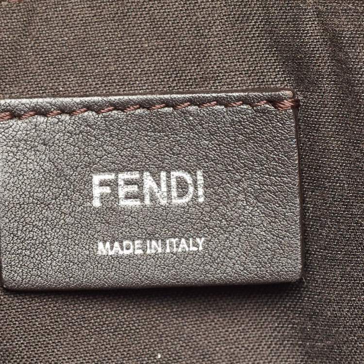 Pre Owned Fendi Brown/Green Leather Small By The Way Bag