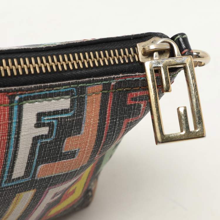 مملوكة مسبقًا Fendi Multicolor Zucca Print Coated Canvas Spalmati Pochette