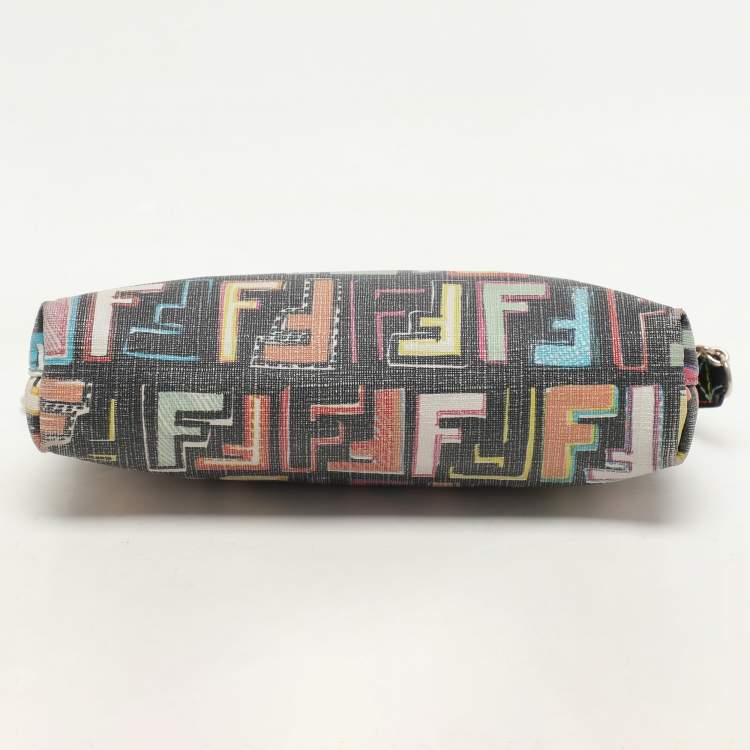 مملوكة مسبقًا Fendi Multicolor Zucca Print Coated Canvas Spalmati Pochette