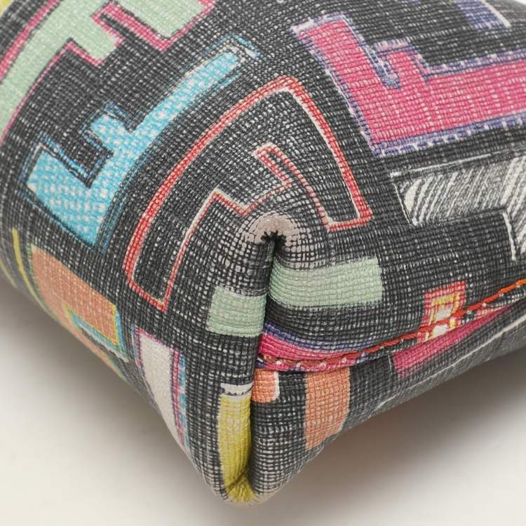مملوكة مسبقًا Fendi Multicolor Zucca Print Coated Canvas Spalmati Pochette