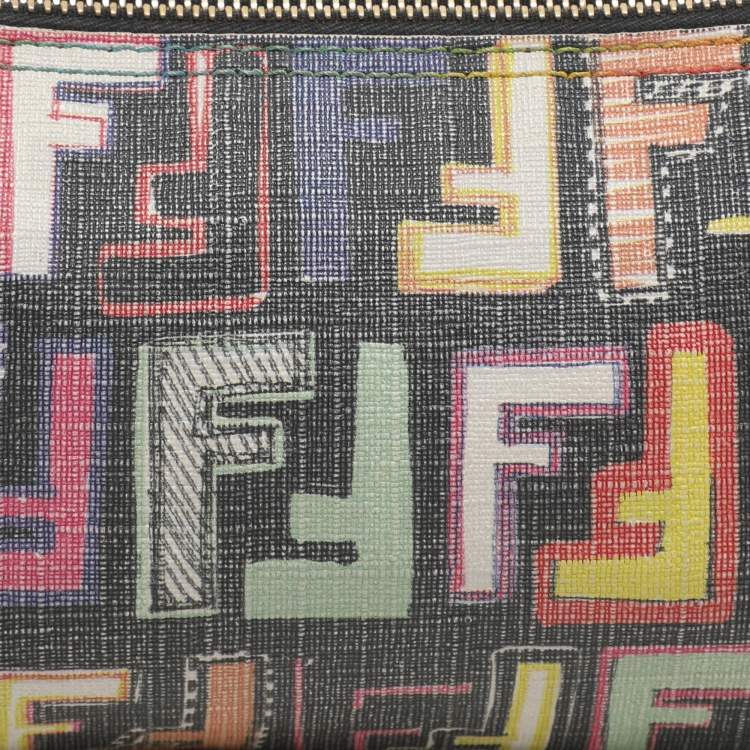 مملوكة مسبقًا Fendi Multicolor Zucca Print Coated Canvas Spalmati Pochette