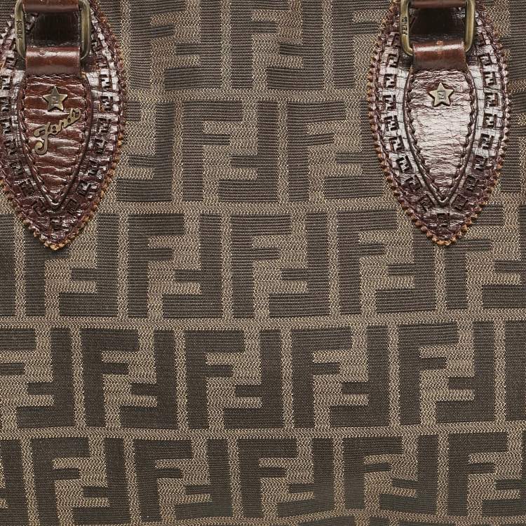 مملوكة مسبقًا Fendi Tobacco Zucca Canvas Medium Chef De Jour Bag