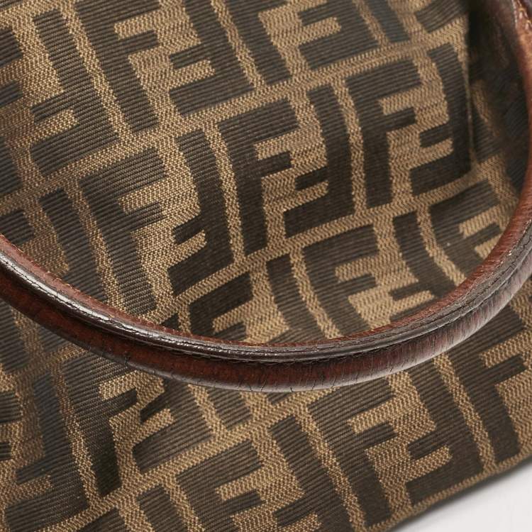 مملوكة مسبقًا Fendi Tobacco Zucca Canvas Medium Chef De Jour Bag
