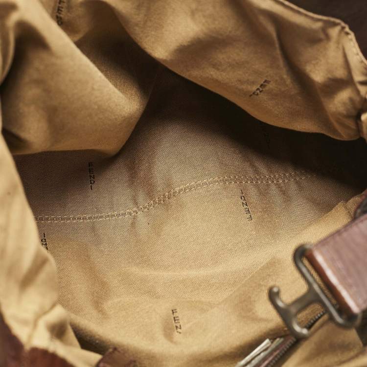 مملوكة مسبقًا Fendi Tobacco Zucca Canvas Medium Chef De Jour Bag