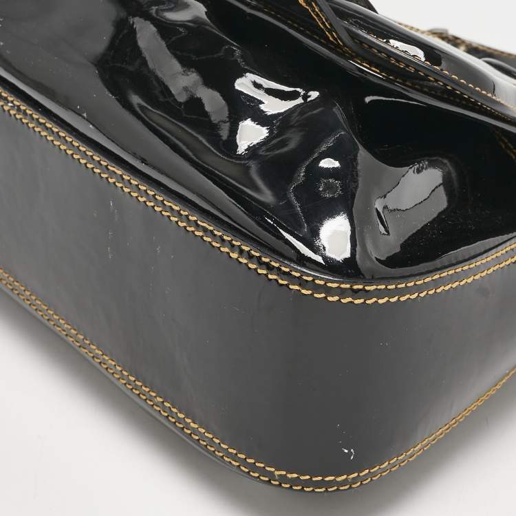 Pre Owned Fendi Black patent Leather B Shoulder Bag
