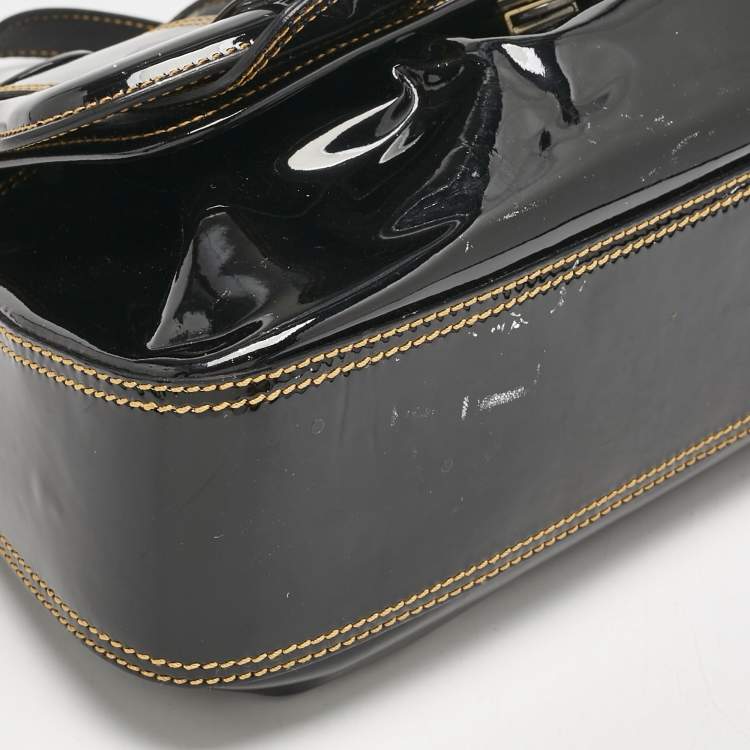 Pre Owned Fendi Black patent Leather B Shoulder Bag