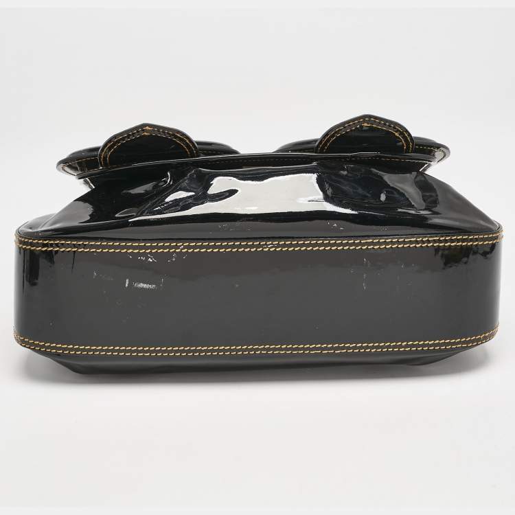 Pre Owned Fendi Black patent Leather B Shoulder Bag