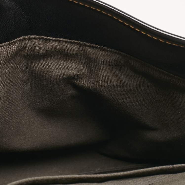 Pre Owned Fendi Black patent Leather B Shoulder Bag