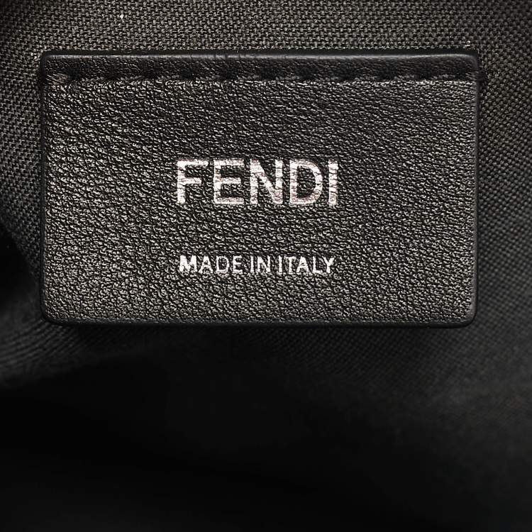 Pre Owned Fendi Grey Leather Mini Flowerland Backpack
