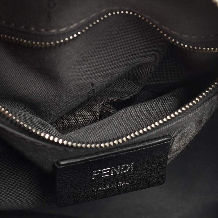 Pre Owned Fendi Grey Leather Mini Flowerland Backpack