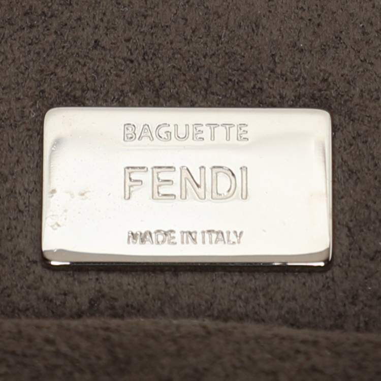 Pre Owned Fendi Pink Leather Micro Baguette Bag