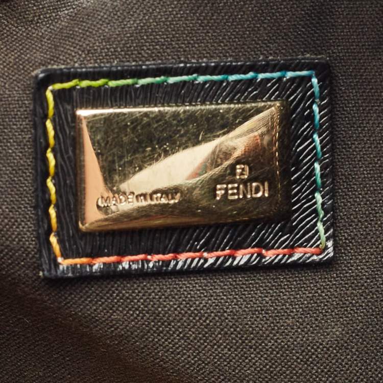 Pre Owned Fendi Multicolor Zucca Coated Canvas Small Forever Boston Bag