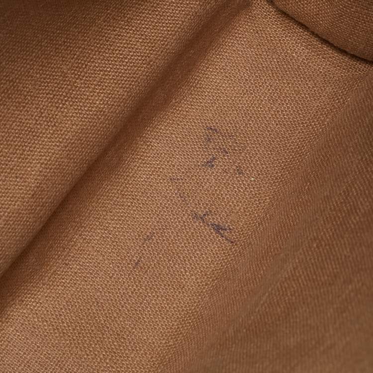 Pre Owned Fendi Tobacco Pequin Stripe Canvas Large Claudia Shoulder Bag