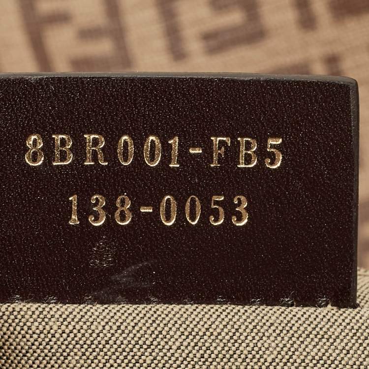 Pre Owned Fendi Brown Zucchino Coated Canvas Mama Forever Shoulder Bag