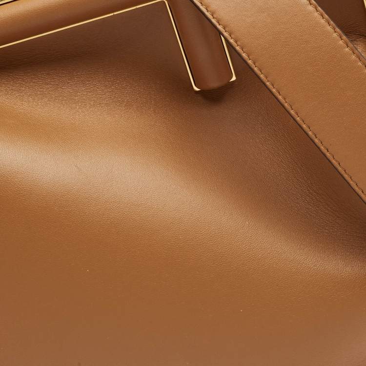 Pre Owned Fendi Brown Leather Medium First Shoulder Bag