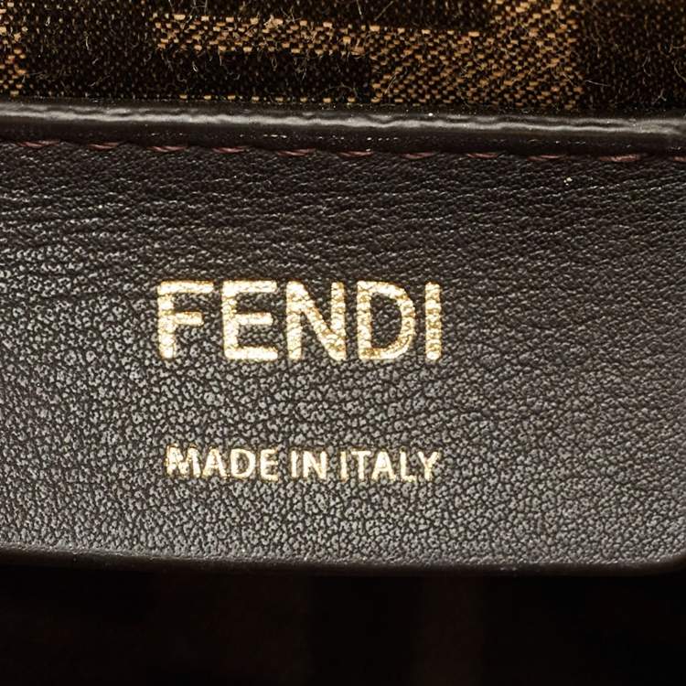 Pre Owned Fendi Brown Leather Medium First Shoulder Bag