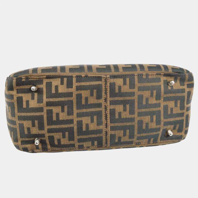 Pre Owned Fendi Brown Zucca Canvas Tote Bag